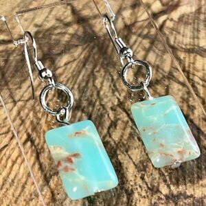 Chrysoprase Earrings 1 1/2”